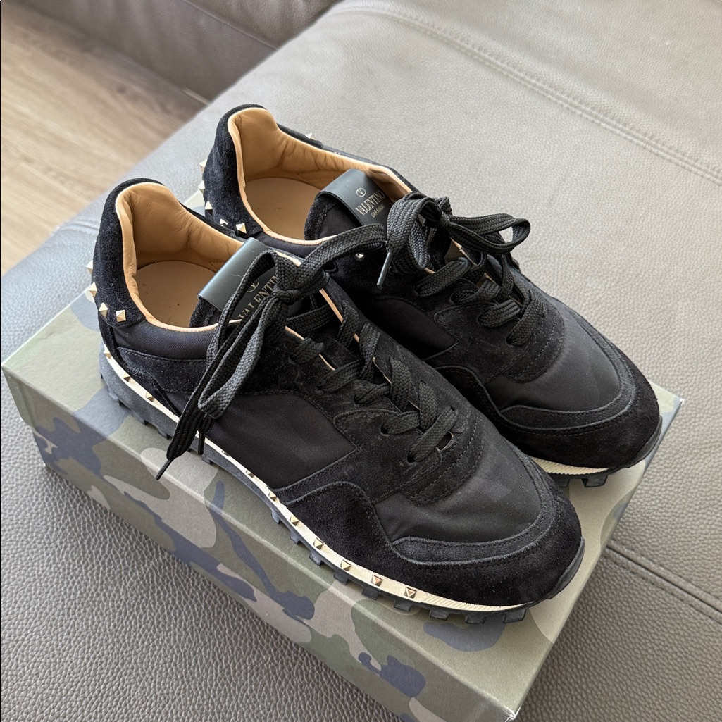 Black Valentino Rockstud Sneakers - - 38.5